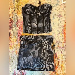 Edikted magazine print two piece set